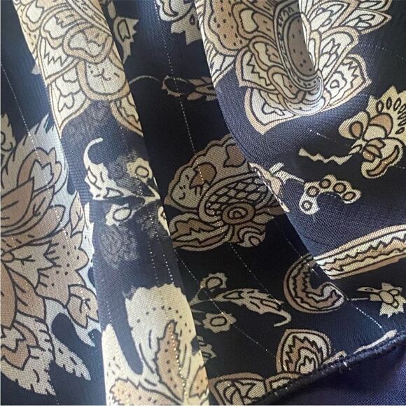 Chelsea28 Blue Floral Print Spaghetti Strap Ruffle Dress. Size Medium. - Picture 10 of 11